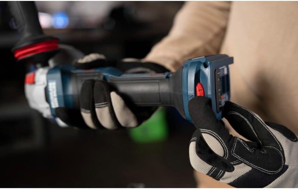 imageBOSCH GWS18V11PSN 18V Angle Grinder wPowerful Brushless Motor 6Speed Variable Control for 4125 In Metal and Concrete Grinding and Cutting Inc Guards Handle Flange and Nut Bare Tool