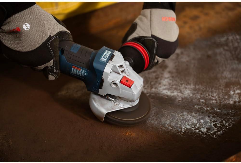 imageBOSCH GWS18V11PSN 18V Angle Grinder wPowerful Brushless Motor 6Speed Variable Control for 4125 In Metal and Concrete Grinding and Cutting Inc Guards Handle Flange and Nut Bare Tool