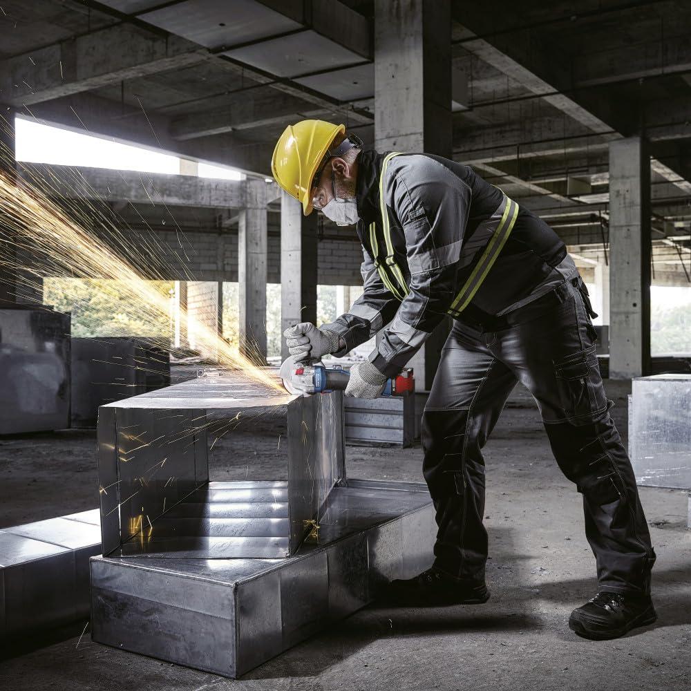 imageBOSCH GWX18V82N 18V XLOCK Angle Grinder for up to 5X faster wheel changes a powerful 8Amp equivalent brushless motor slim grip for light grinding and cutting Inc Guards and Handle Bare Tool