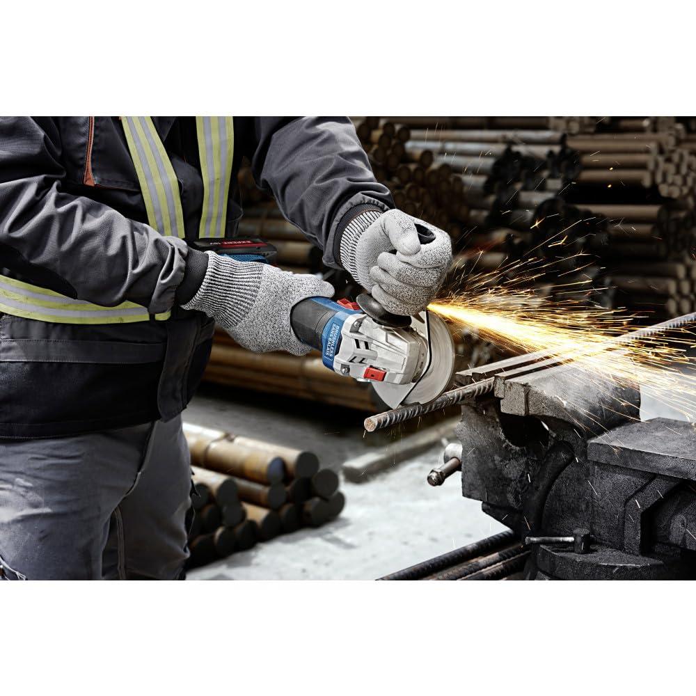 imageBOSCH GWX18V82N 18V XLOCK Angle Grinder for up to 5X faster wheel changes a powerful 8Amp equivalent brushless motor slim grip for light grinding and cutting Inc Guards and Handle Bare Tool