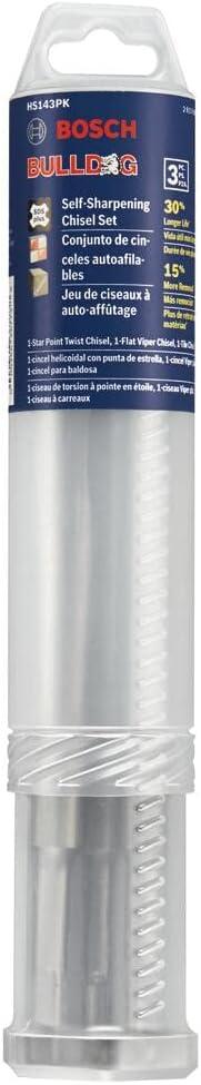 imageBOSCH HS143PK 3 pc SDSplus Bulldog SelfSharpening Chisel Set