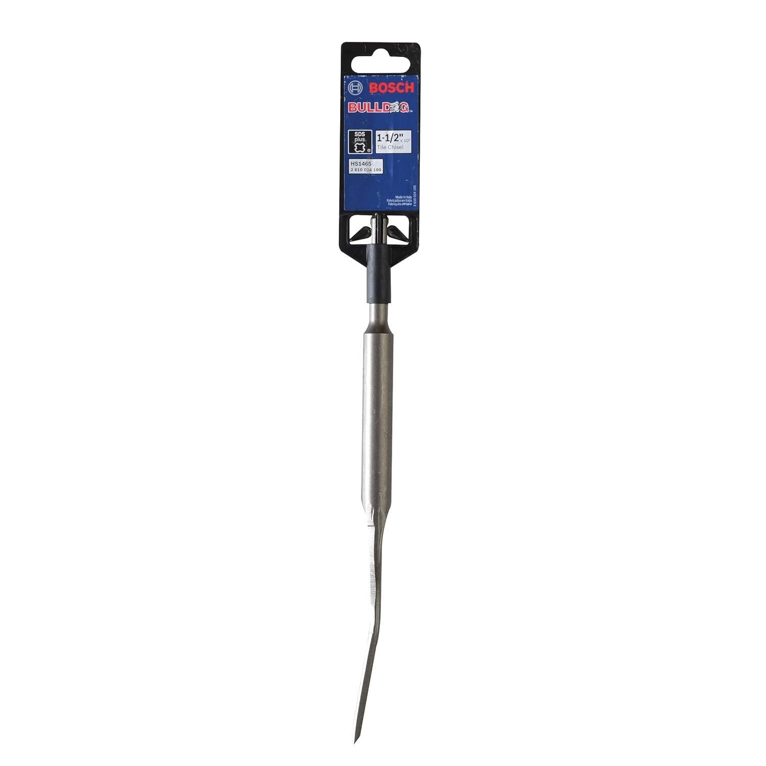 imageBOSCH HS1465 112 in x 10 in Tile Chisel SDSPlus Bulldog Xtreme Hammer Steel Ideal for Removing Tiles Smaller Grout Joints