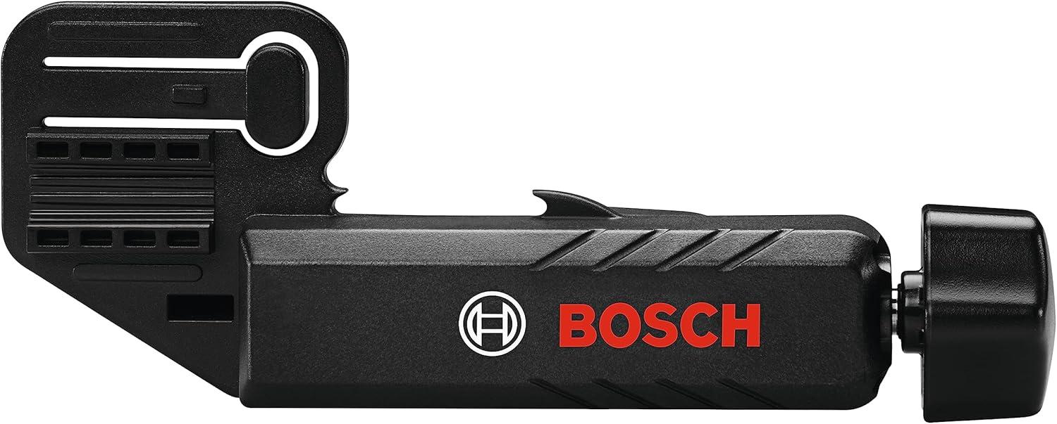 imageBOSCH LR8 165 ft Red and GreenBeam Line Laser Receiver Includes Mounting Bracket 2 AA Batteries amp Belt Pouch500 ft Receiver RED