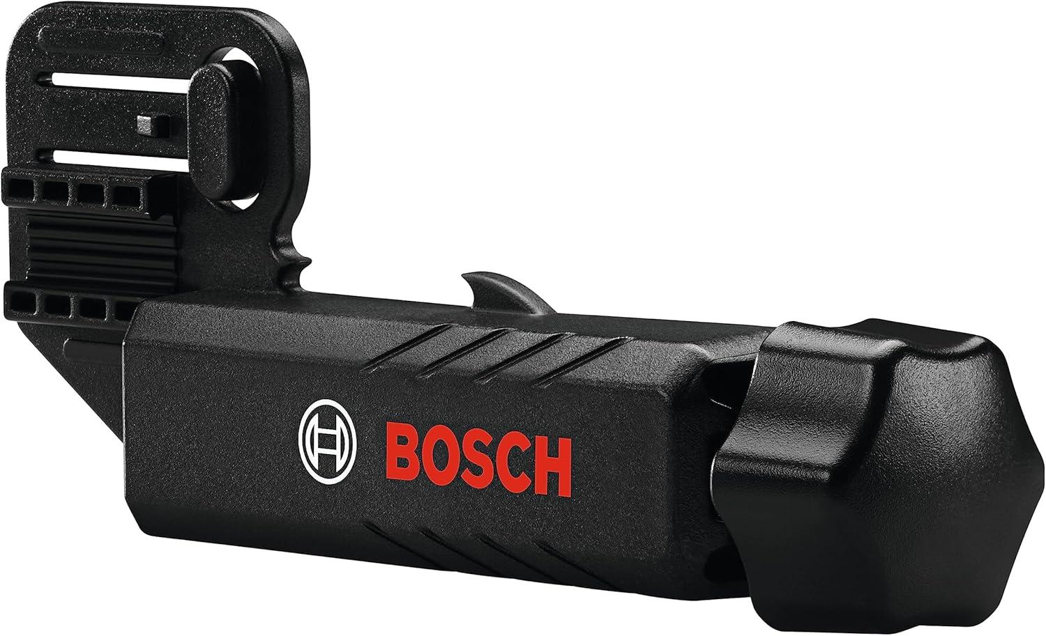 imageBOSCH LR8 165 ft Red and GreenBeam Line Laser Receiver Includes Mounting Bracket 2 AA Batteries amp Belt Pouch500 ft Receiver RED