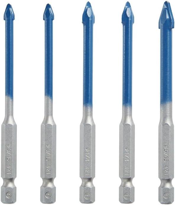 imageBOSCH PTBXMC05 5 pc Porcelain Tile and MultiMaterial Drill Bit Set5 Bits