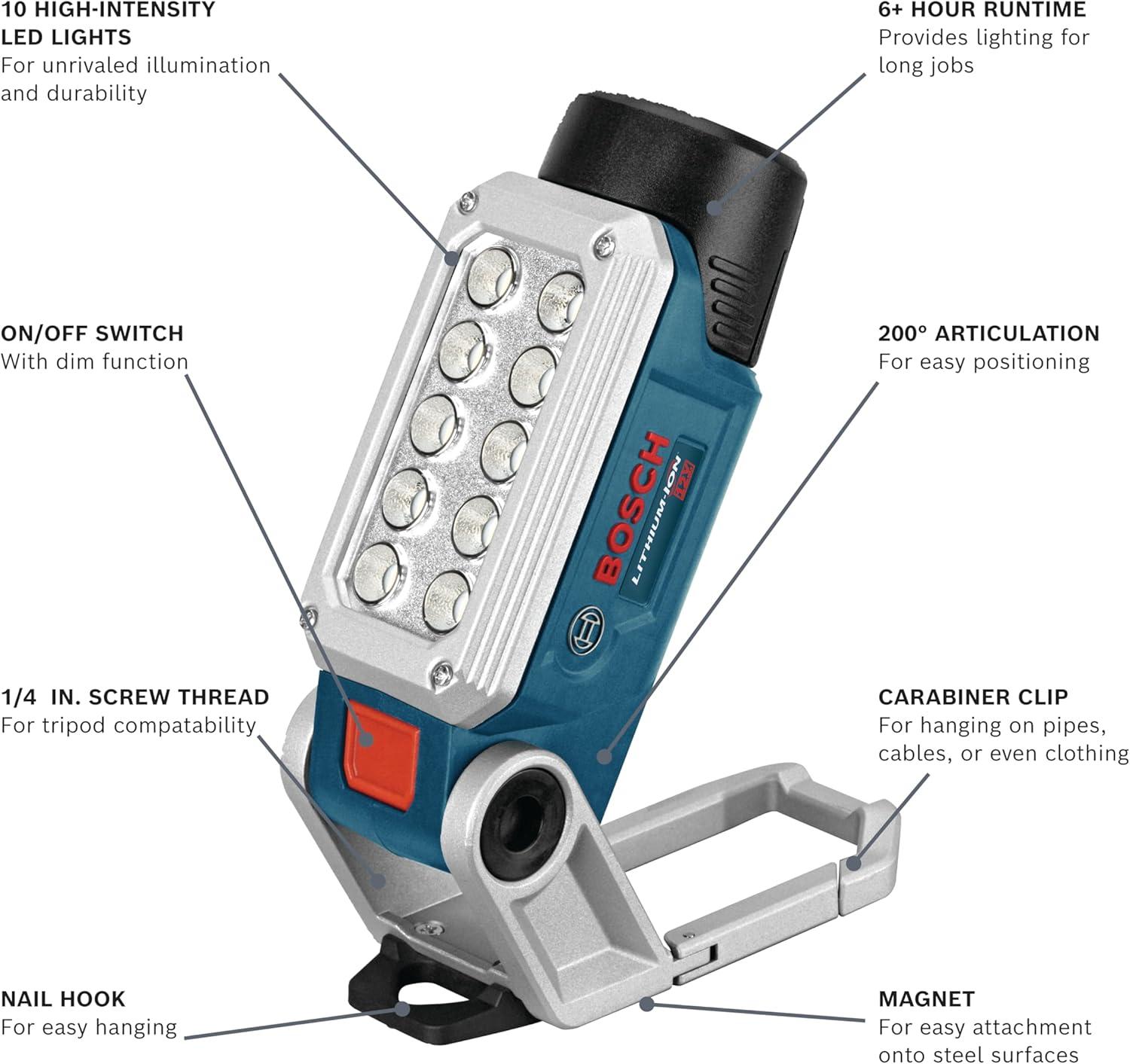 imageBosch 12V Max LED Worklight Bare Tool FL1212V