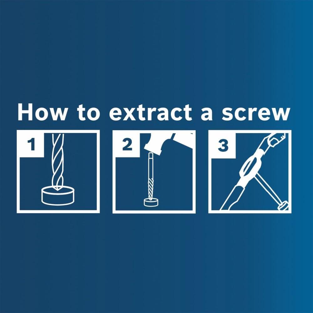 imageBosch BSPE6D 12 pc HighCarbon Steel Spiral Flute Screw Extractor SetAssorted