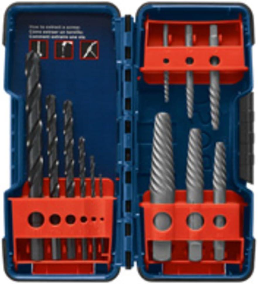 imageBosch BSPE6D 12 pc HighCarbon Steel Spiral Flute Screw Extractor SetAssorted