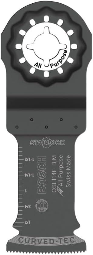 imageBosch OSM114F 114 in StarlockMax Oscillating Multi Tool BiMetal Plunge Cut Blade114 Width