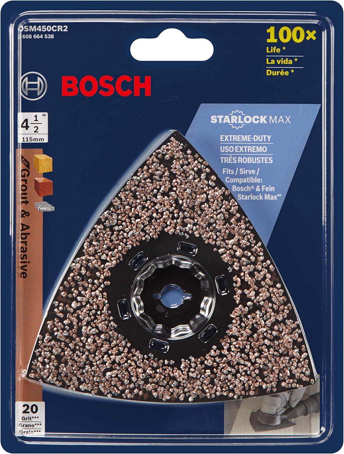 imageBosch OSM450CR2 StarlockMax Oscillating MultiTool Carbide 20 Grit Delta Sanding Pad