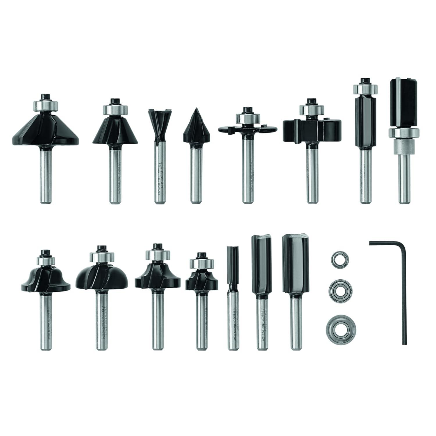 imageBosch RBS030MBS 30 pc CarbideTipped Wood Router Bit Set15Piece