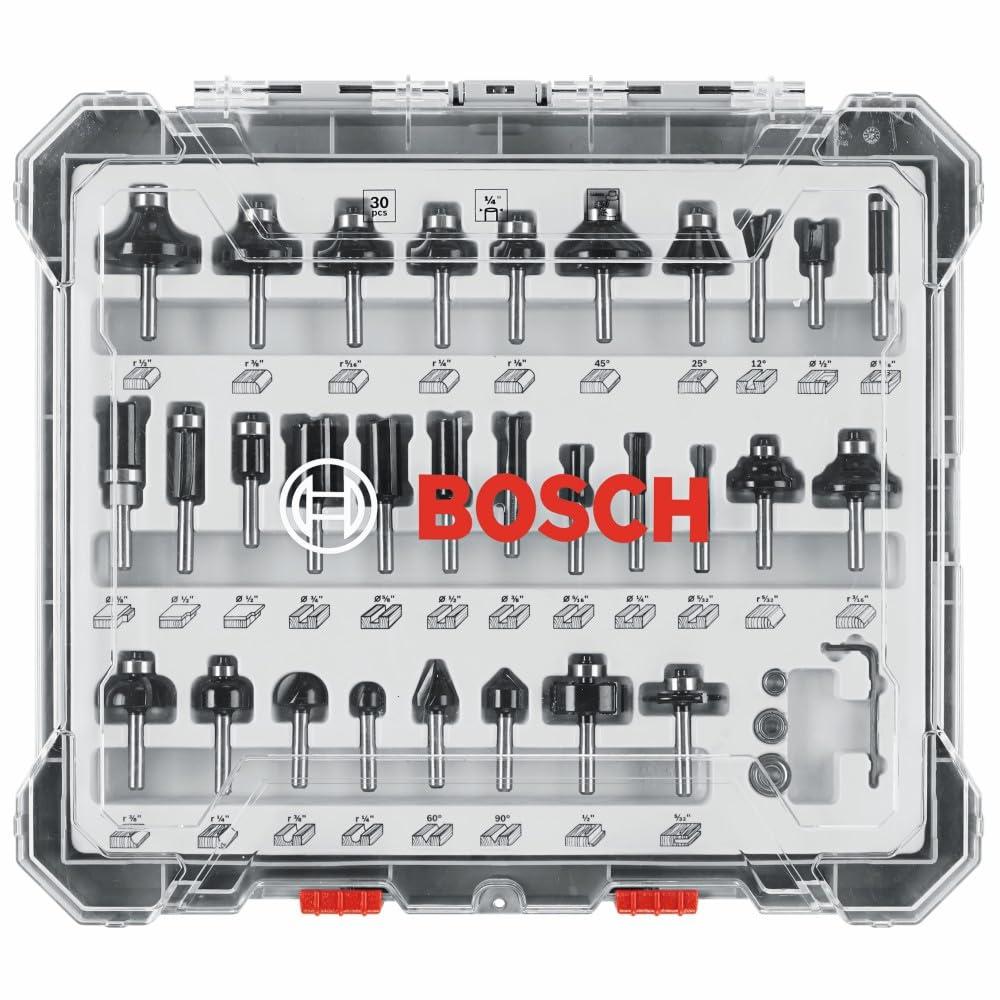 imageBosch RBS030MBS 30 pc CarbideTipped Wood Router Bit Set30Piece