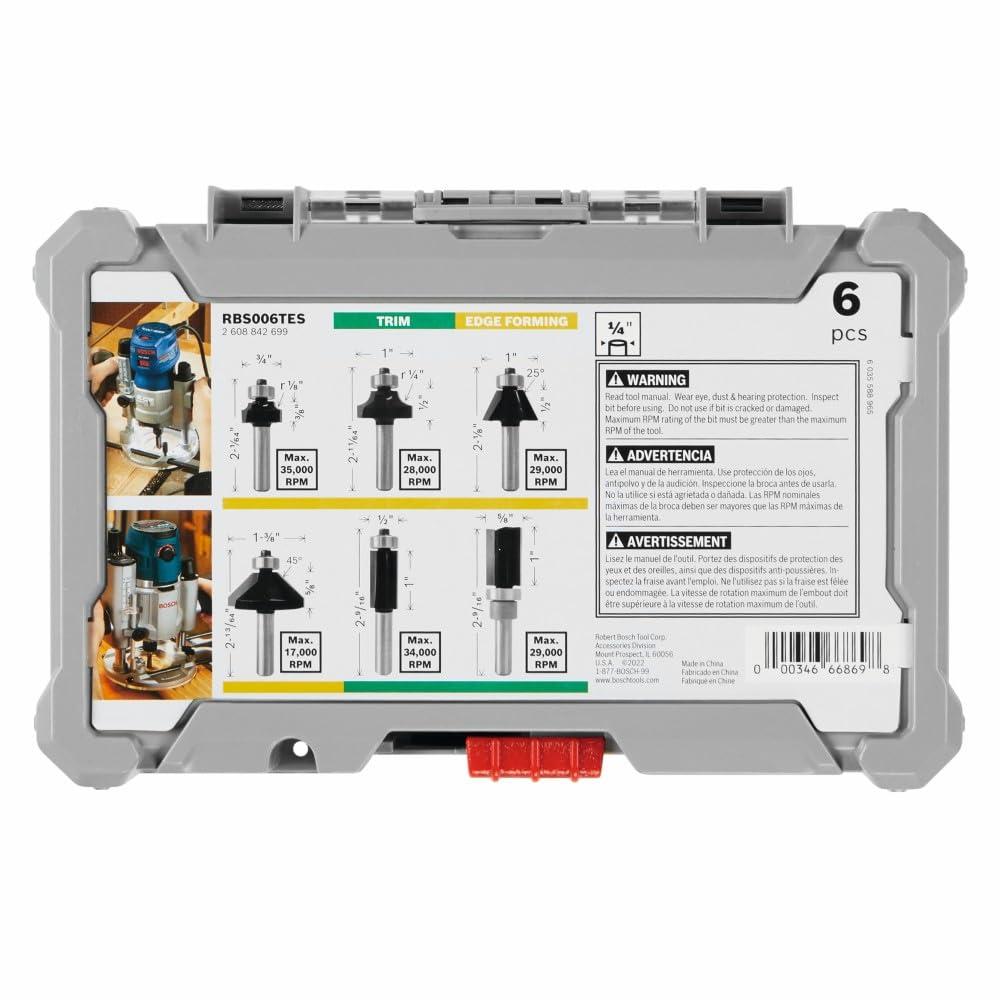imageBosch RBS030MBS 30 pc CarbideTipped Wood Router Bit Set6 pcs
