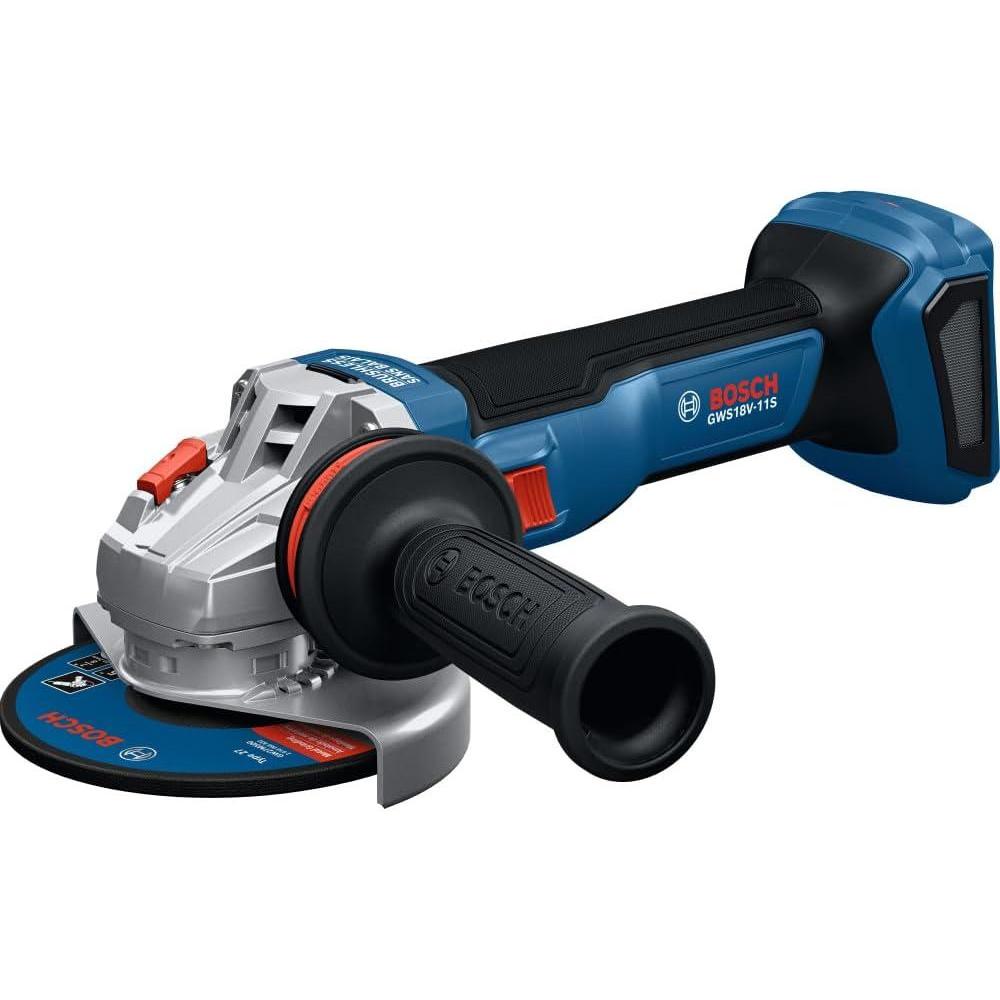 imageBOSCH GWS18V11SN 18V Brushless 10 Amp Corded Power Variable Speed 4125 In Angle Grinder for Metal and Concrete Cutting with Lockon Slide Switch Bare Tool
