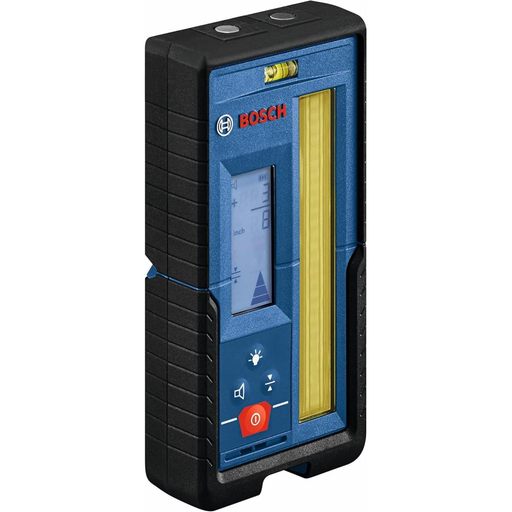 imageBOSCH LR8 165 ft Red and GreenBeam Line Laser Receiver Includes Mounting Bracket 2 AA Batteries amp Belt Pouch1000 ft Receiver GREEN and RED