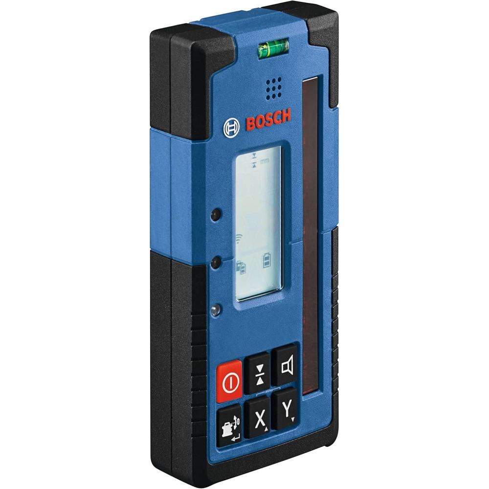 imageBOSCH LR8 165 ft Red and GreenBeam Line Laser Receiver Includes Mounting Bracket 2 AA Batteries amp Belt Pouch2000 ft Receiver RED