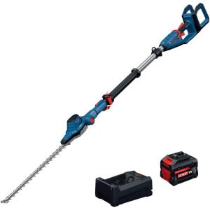 BOSCH GHE18V-50TPN18X 18V 20 in. Pole Hedge Trimmer with 8.2 Ft. Telescopic Pole and Pivoting Head is a Cordless Trimmer (Battery and Charger Included Kit)(Kit With 8Ah Battery + Charger)