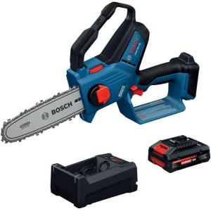 BOSCH GKE18V-20N14X 18V Cordless Pruning Saw, 8-Inch Bar for Limbing, High-Speed Brushless Motor, Advanced Safety Features for Yard Work (Includes: 4.0Ah Battery and Charger)(Kit With 4Ah Battery + Charger)
