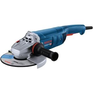 BOSCH GWS22-230J 9″ Angle Grinder, 15-Amp Motor, 6,500 RPM for Heavy-Duty Grinding, Anti-Vibration Handle, Large Angle Grinder for Metalworking (Inc: Cutting Guard, Grinding Guard, and Handle)