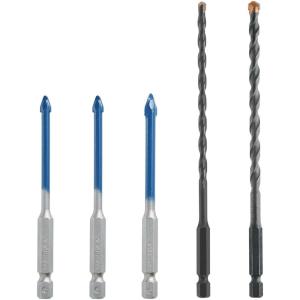 BOSCH PTBXMC05 5 pc. Porcelain Tile and Multi-Material Drill Bit Set(5 Bits)