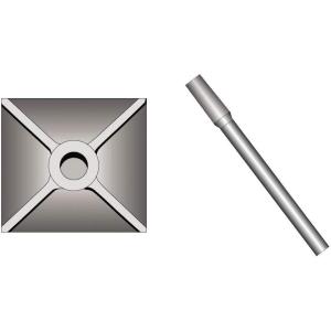 Bosch 5 In. x 5 In. SDS-max Tamper Plate Hammer Steel HS1828 with Bosch HS1927 9 In. Tamper Plate Spade SDS-max Hammer Steel