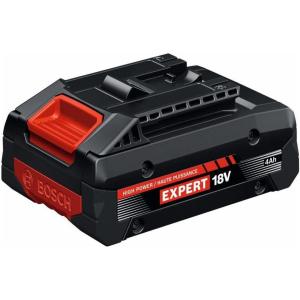Bosch EXBA18V-40 Expert 18V 4 Ah High Power Battery with High-Power Tabless Cells, CoolPack™ 2.0 Technology, and AMPShare™ System Compatibility
