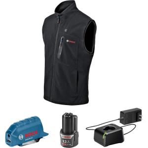 Bosch GHV12V-20SN12 12V Max Heated Vest Kit with Portable Power Adapter – Size Small