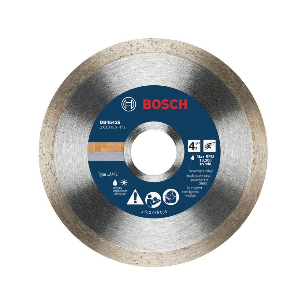 imageBOSCH DB1069 10 In Rapido Premium Continuous Rim Diamond Blade with 58 In Arbor for Wet Cutting Applications in Glass Tile Ceramic TileIndustrial