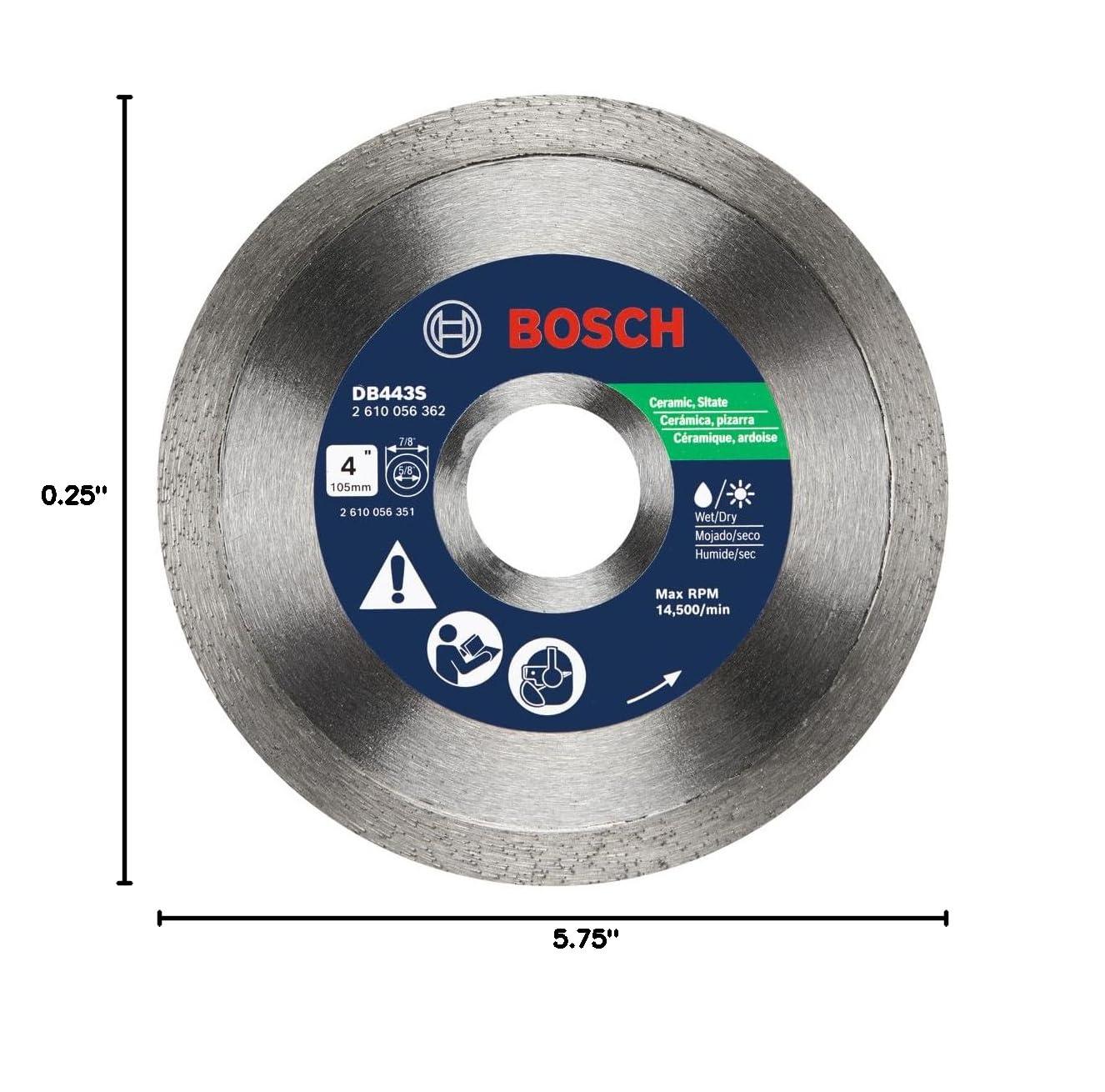 imageBOSCH DB1069 10 In Rapido Premium Continuous Rim Diamond Blade with 58 In Arbor for Wet Cutting Applications in Glass Tile Ceramic TileIndustrial