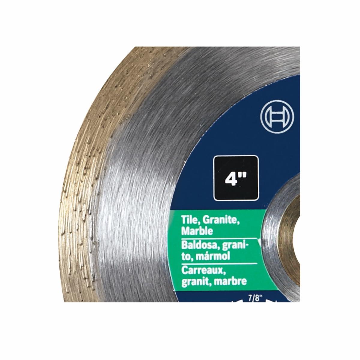 imageBOSCH DB1069 10 In Rapido Premium Continuous Rim Diamond Blade with 58 In Arbor for Wet Cutting Applications in Glass Tile Ceramic TileWetDry