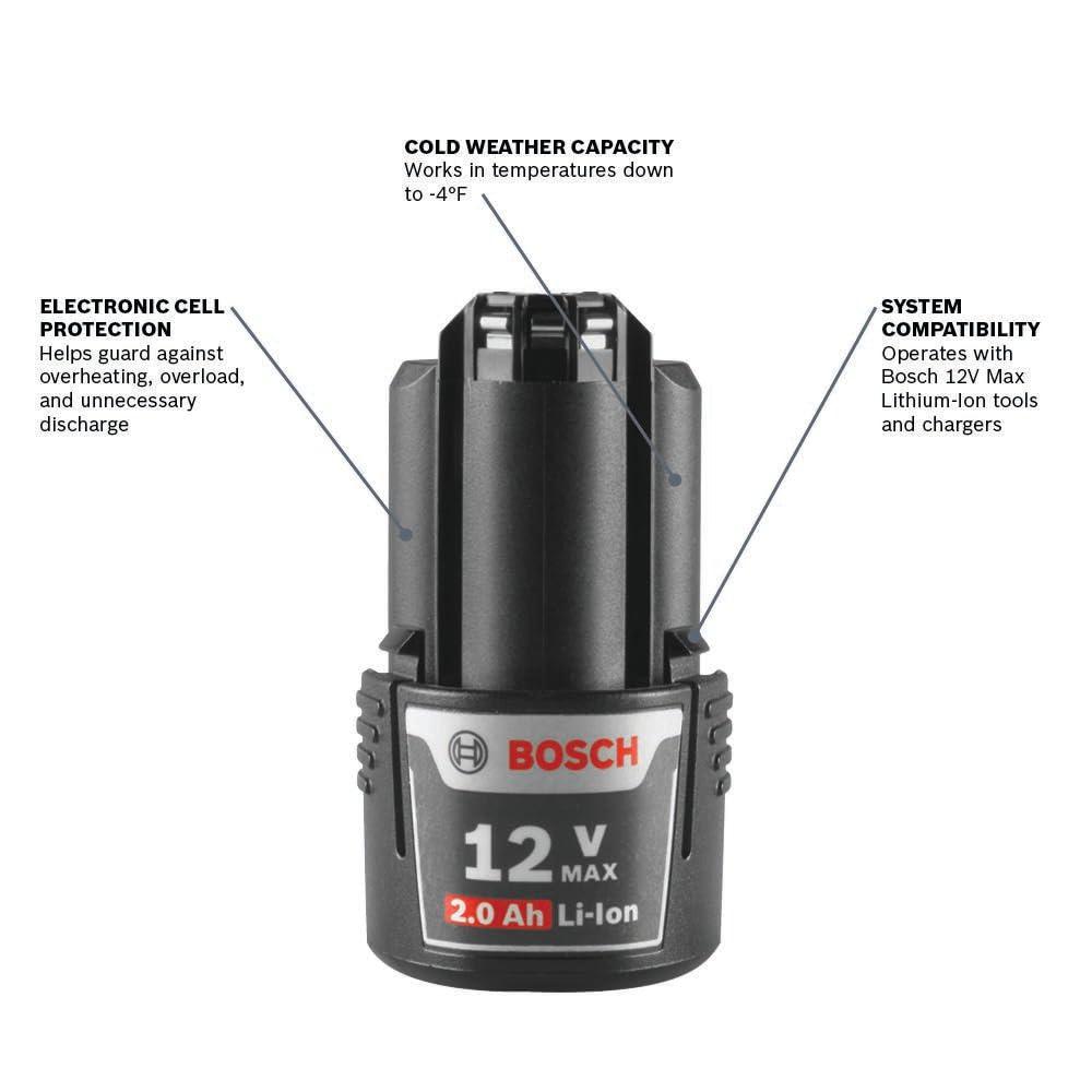 imageBOSCH GBA12V60 12V Max LithiumIon 6 Ah Battery12 V