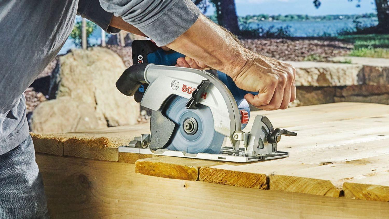 imageBOSCH GKS18V22N 18V Brushless BladeRight 612 In Circular Saw Bare ToolTool Only BladeRight