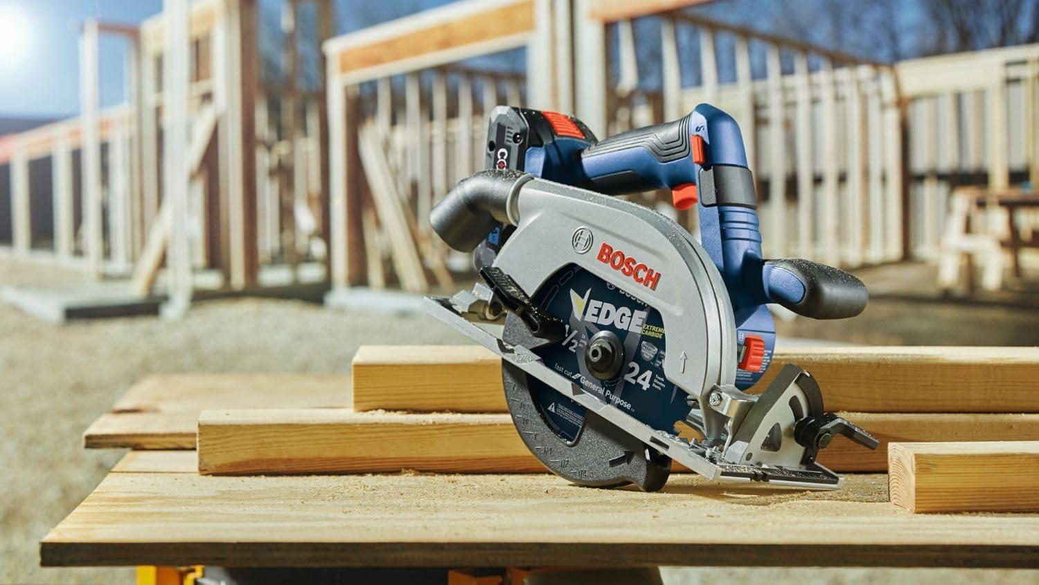 imageBOSCH GKS18V22N 18V Brushless BladeRight 612 In Circular Saw Bare ToolTool Only BladeRight