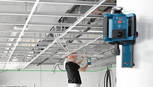 imageBOSCH GRL90020HVK REVOLVE SelfLeveling HorizontalVertical Rotary Laser Kit Includes Tripod Grade Rod Receiver 2 D Batteries Carrying Case amp AccessoriesGREEN 1000 ft Rotary Laser
