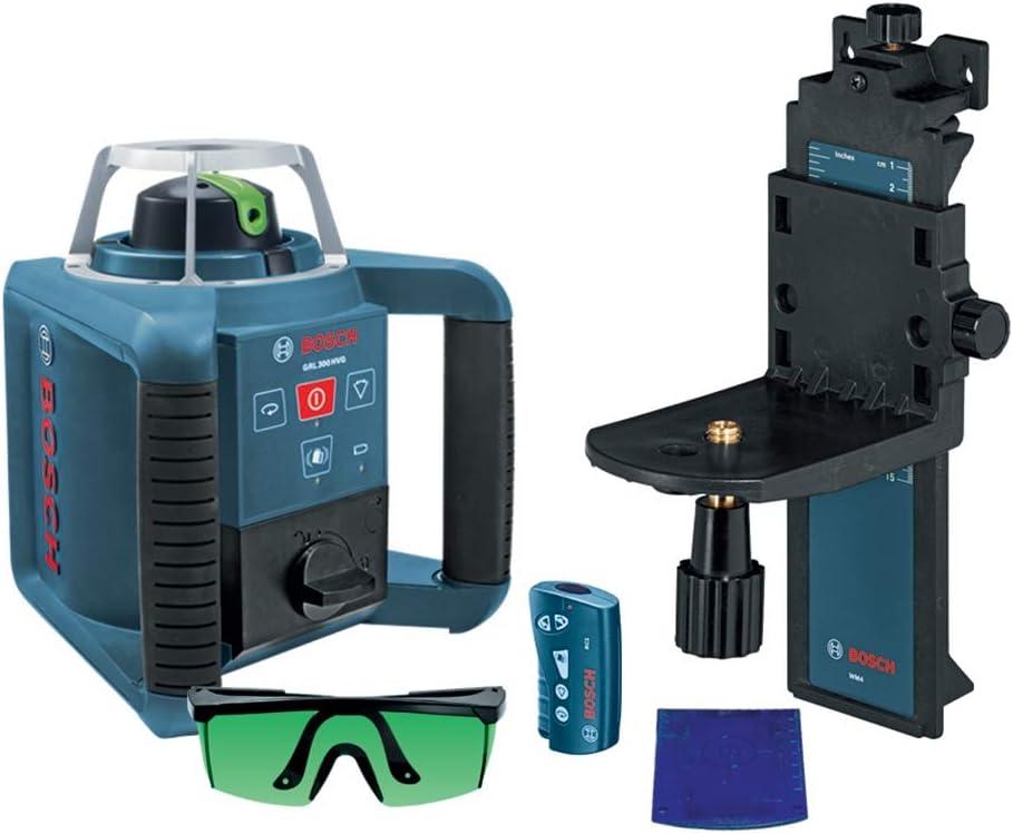 imageBOSCH GRL90020HVK REVOLVE SelfLeveling HorizontalVertical Rotary Laser Kit Includes Tripod Grade Rod Receiver 2 D Batteries Carrying Case amp AccessoriesGREEN 1000 ft Rotary Laser