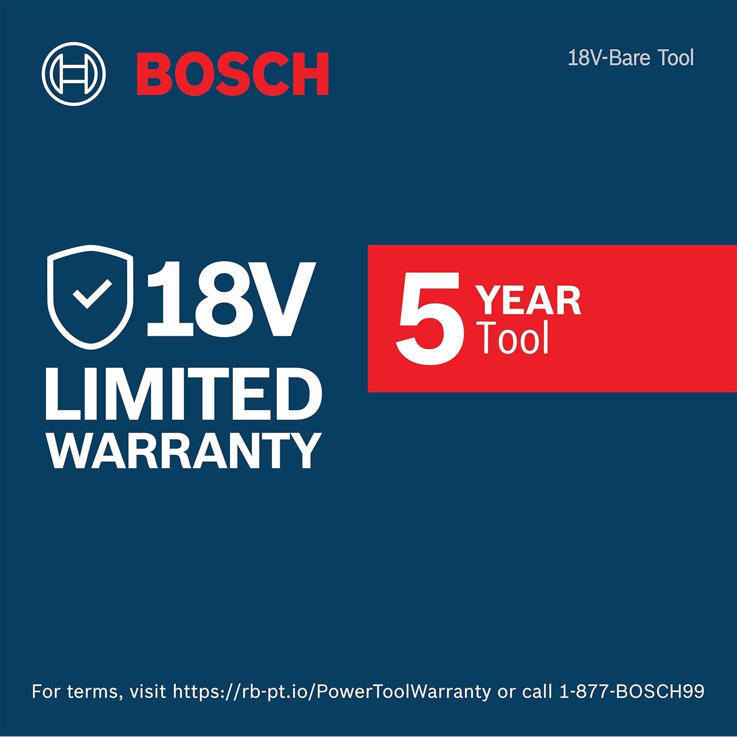 imageBOSCH GSB18V65N 12 In Brushless Hammer DrillDriver 575 InLbs Max Torque Switchable KickBack Control Rapid Mode Selector Dual LED Worklights AllMetal Chuck Bare Tool