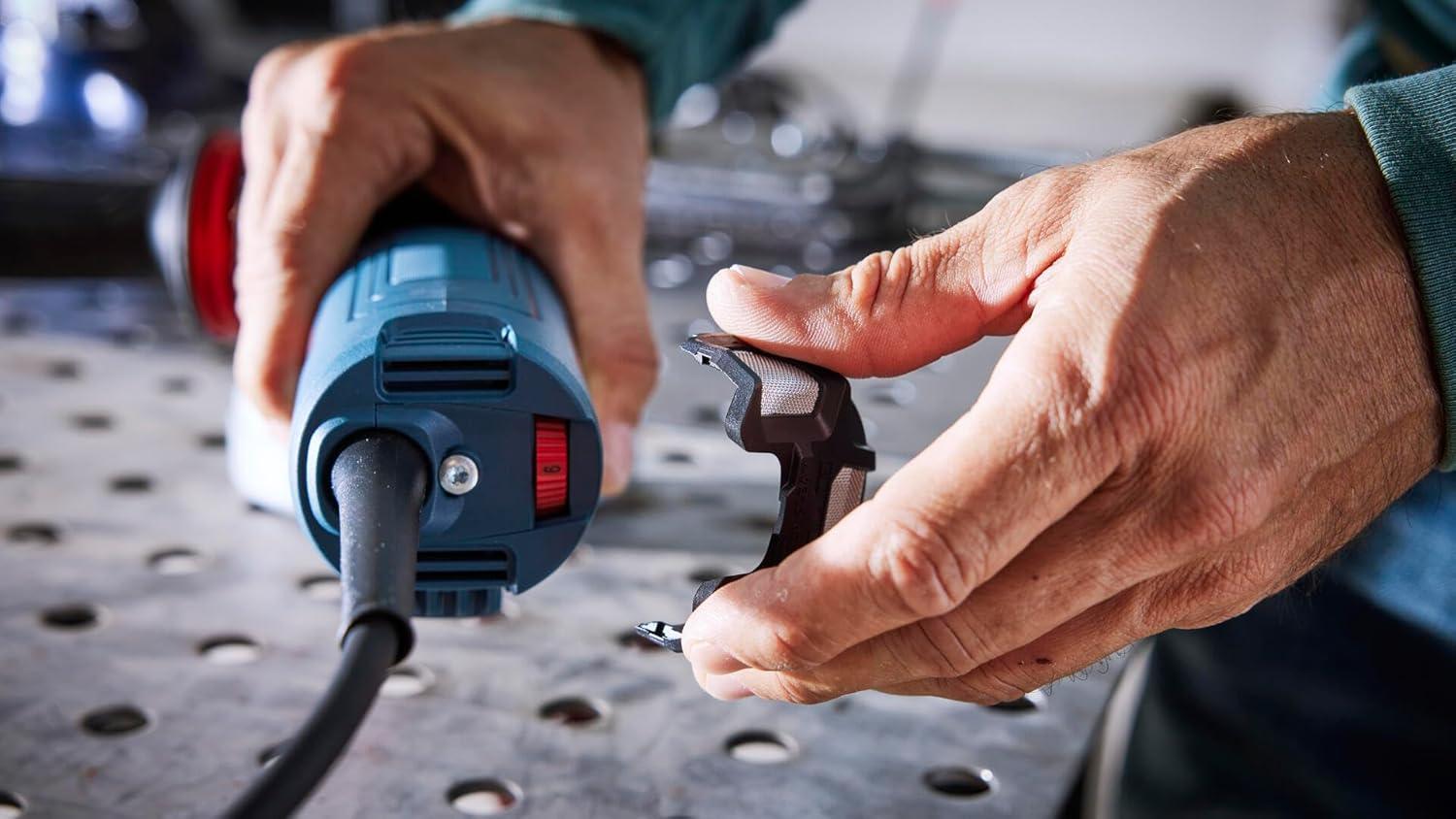 imageBOSCH GWS12450PBD 4 In Ergonomic Angle Grinder with No LockOn Paddle Switch High Performance and Comfort for Grinding and Cutting Applications