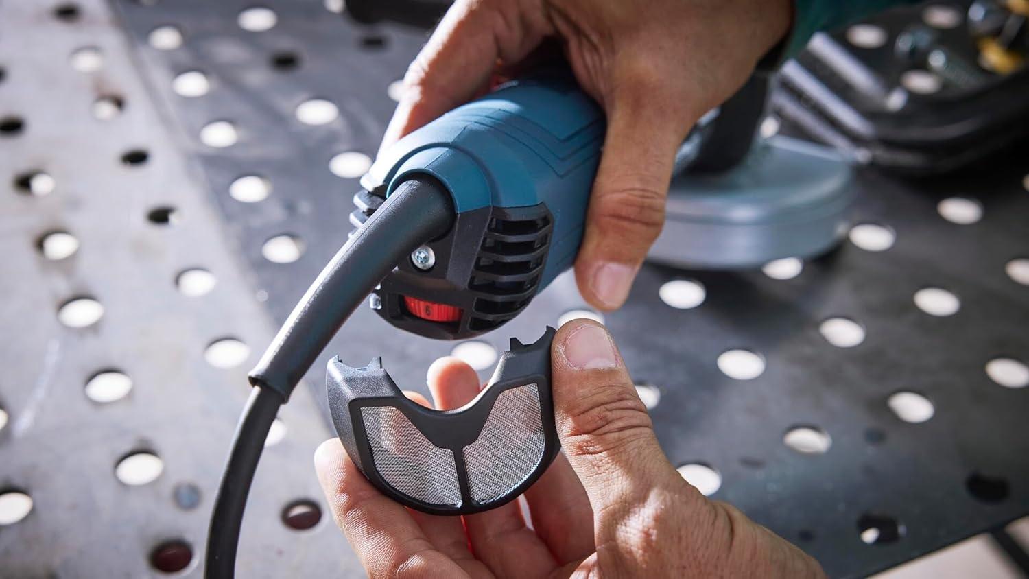 imageBOSCH GWS1450 5 In Angle Grinder Compact Powerful 13Amp Motor with Slide Switch High Performance for Grinding and Cutting