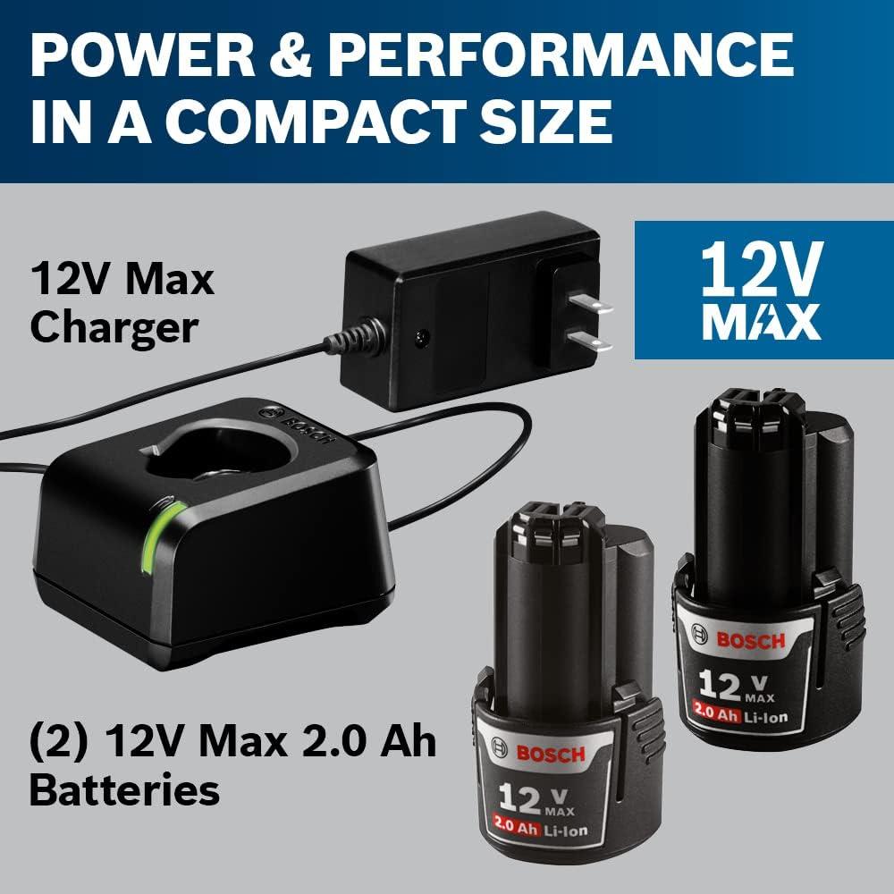 imageBOSCH GXL12V270B22 12V Max Brushless 2 Tool Combo Kit with 5in1 Flexiclick Cordless DrillDriver and Starlock Oscillating Multi Tool Includes 2 Batteries Charger amp 4 Attachments