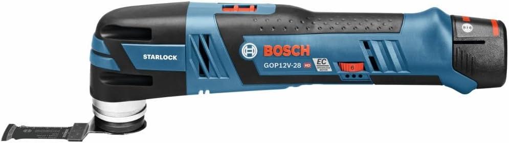 imageBOSCH GXL12V270B22 12V Max Brushless 2 Tool Combo Kit with 5in1 Flexiclick Cordless DrillDriver and Starlock Oscillating Multi Tool Includes 2 Batteries Charger amp 4 Attachments