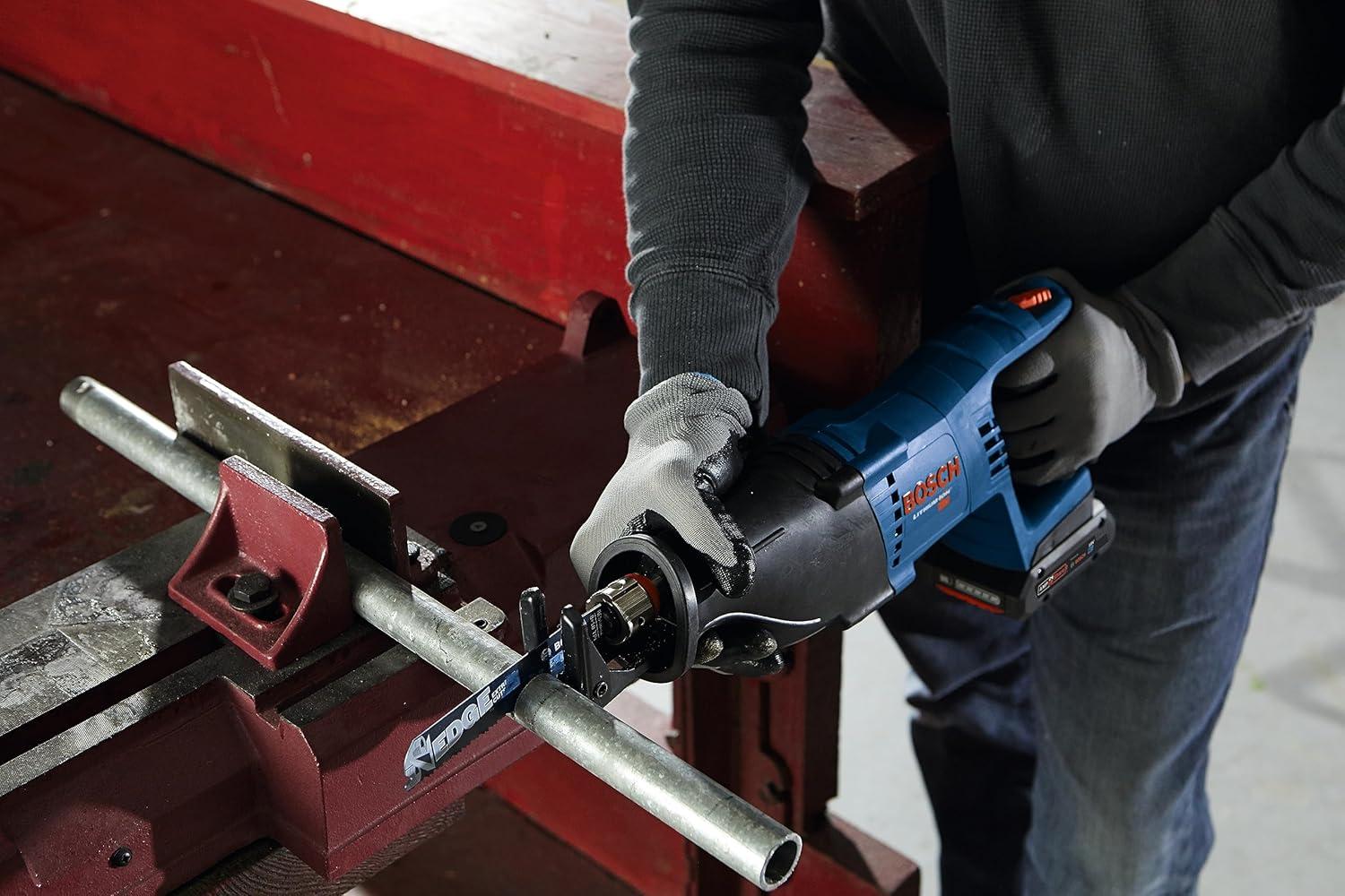 imageBOSCH GXL18V701B25 18V 7Tool Combo Kit with 2In1 BitSocket Impact Driver Hammer DrillDriver Recip Saw Circular Saw Oscillating Tool Angle Grinder LED Worklight amp 2 CORE18V 4 Ah Batteries