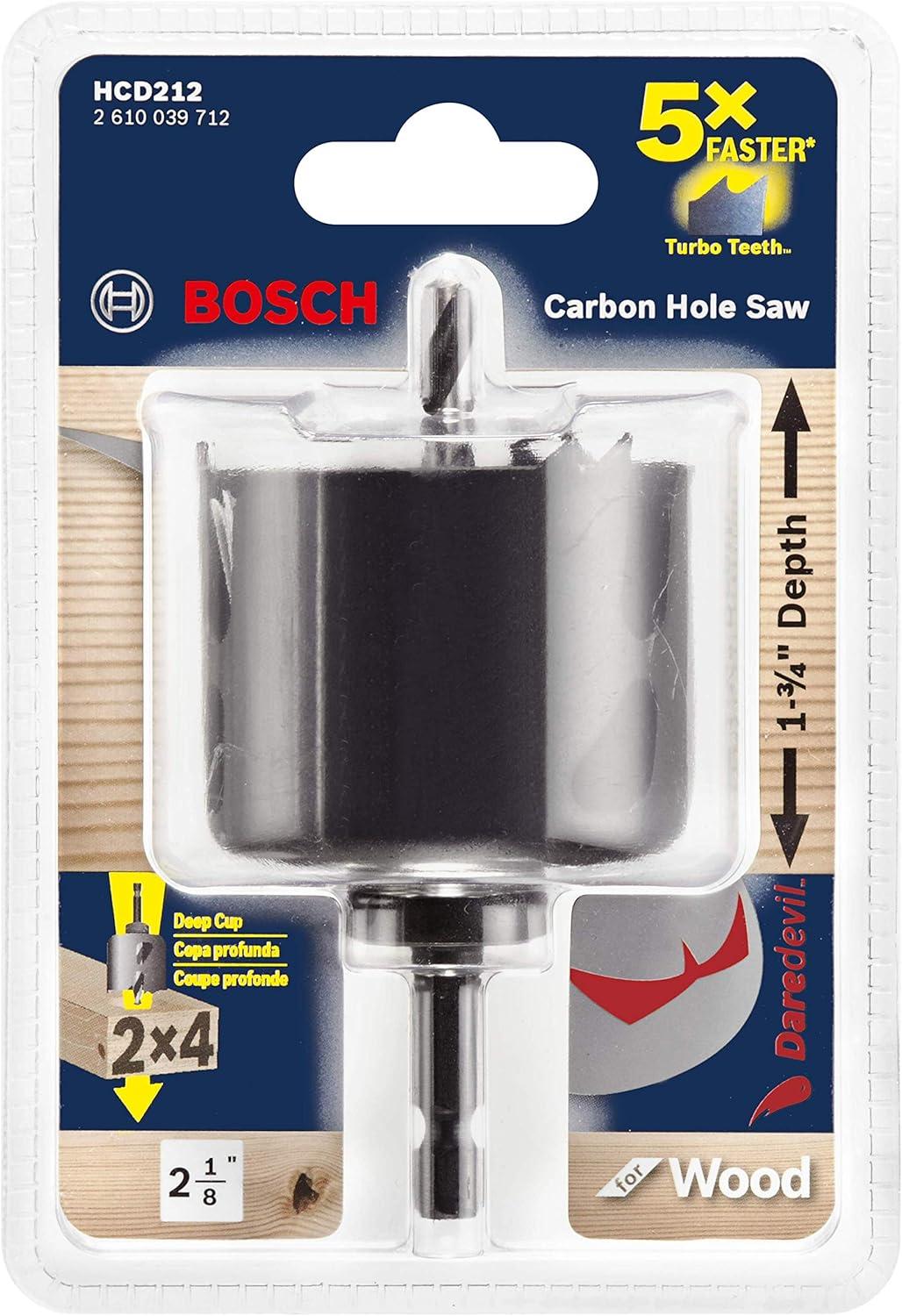 imageBOSCH HCD212 218 In Daredevil Wood Hole Saw with Arbor