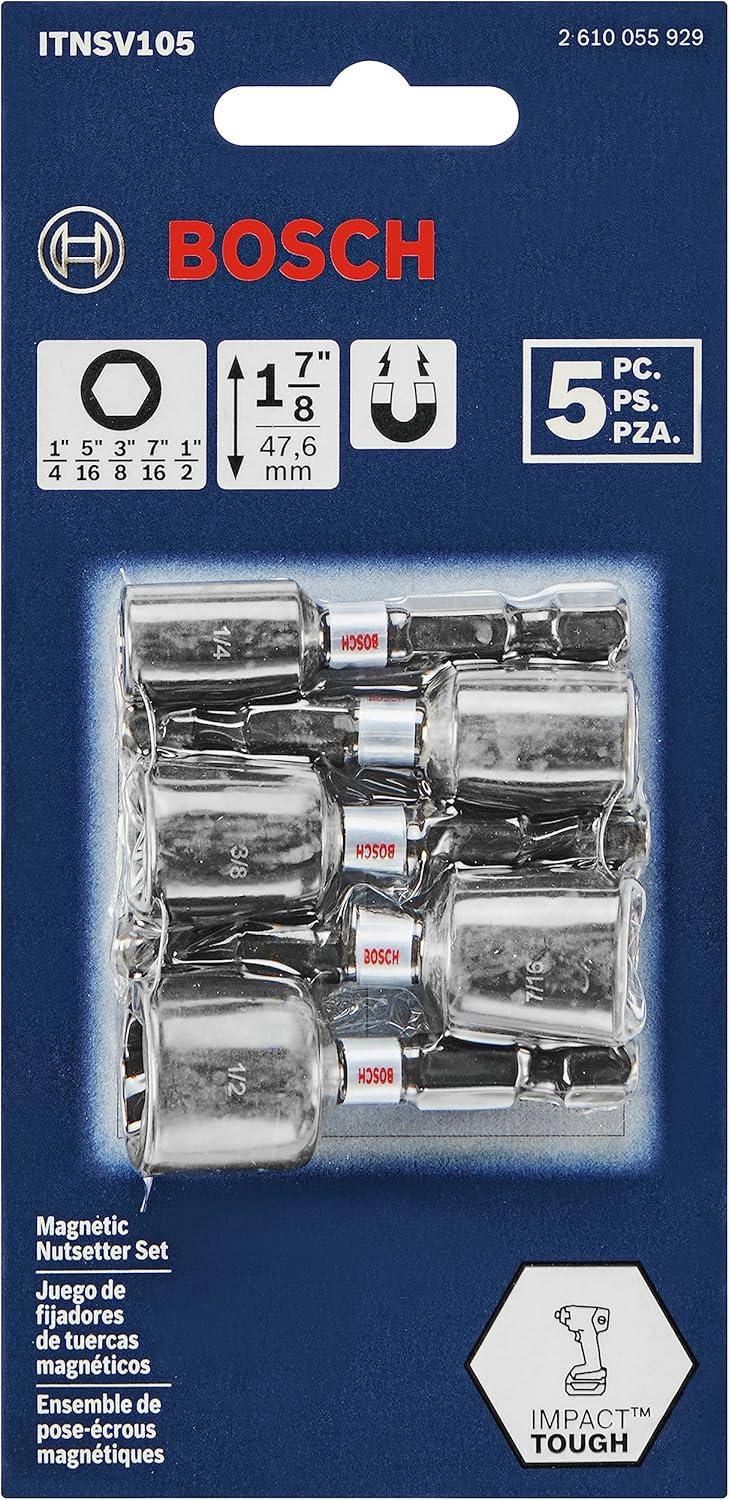 imageBOSCH ITNSV105 5Piece 178 InImpact Tough Nutsetters Assorted Set178 In