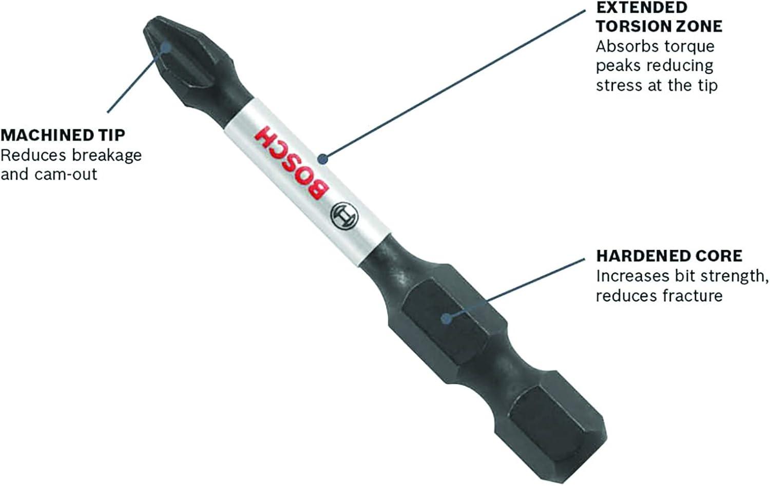 imageBOSCH ITPH2115 15Pack 1 In Phillips 2 Impact Tough Screwdriving Insert Bits312 In