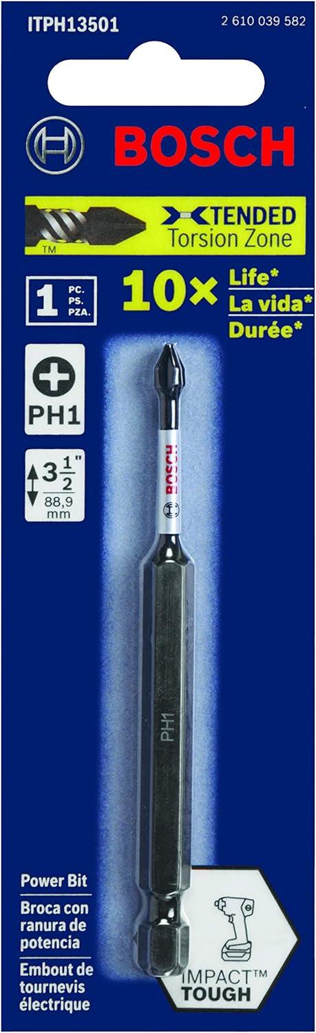 imageBOSCH ITPH2115 15Pack 1 In Phillips 2 Impact Tough Screwdriving Insert Bits312 Inch Pack of 2