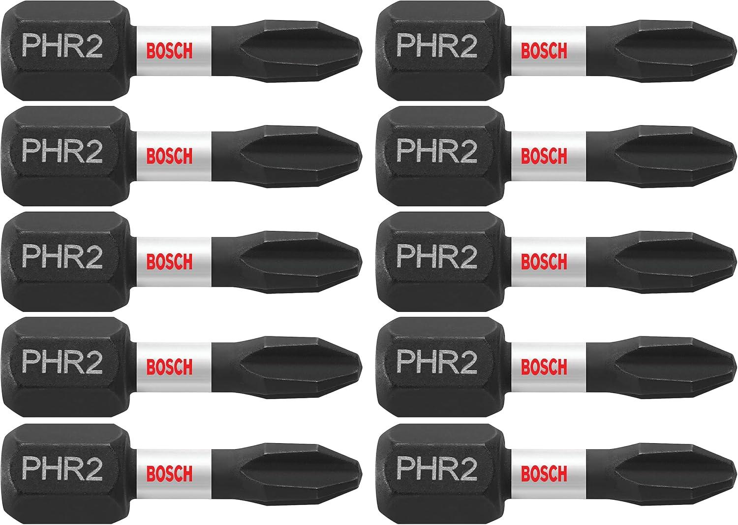 imageBOSCH ITPH335B 10Pack 312 In Phillips 3 Impact Tough Screwdriving Power Bits1 In