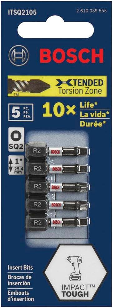 imageBOSCH ITSQ2201 1Piece 2 In Square 2 Impact Tough Screwdriving Power Bit1 In