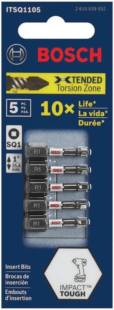 imageBOSCH ITSQ2201 1Piece 2 In Square 2 Impact Tough Screwdriving Power Bit1 In