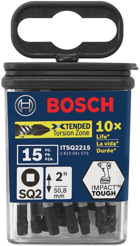 imageBOSCH ITSQ2201 1Piece 2 In Square 2 Impact Tough Screwdriving Power Bit2 In