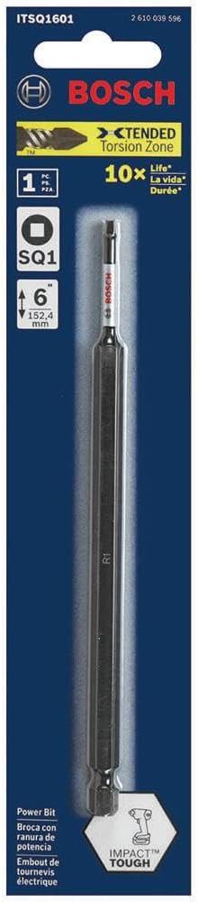 imageBOSCH ITSQ2201 1Piece 2 In Square 2 Impact Tough Screwdriving Power Bit6 In
